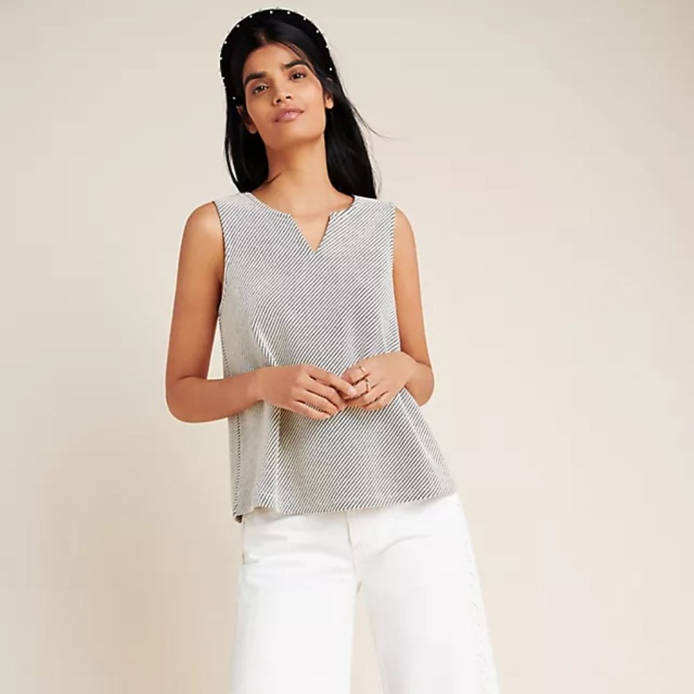 Anthropologie Striped Swing Top